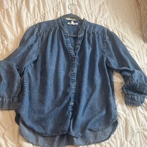 Jane and Delancey Blue Denim Blouse